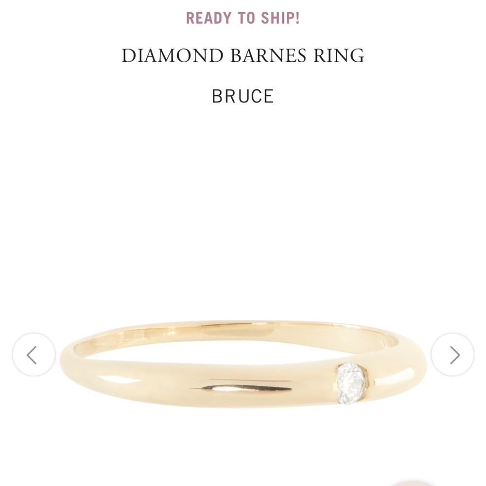 NIB Bruce Barnes Diamond Ring 14k yellow gold, Catbird